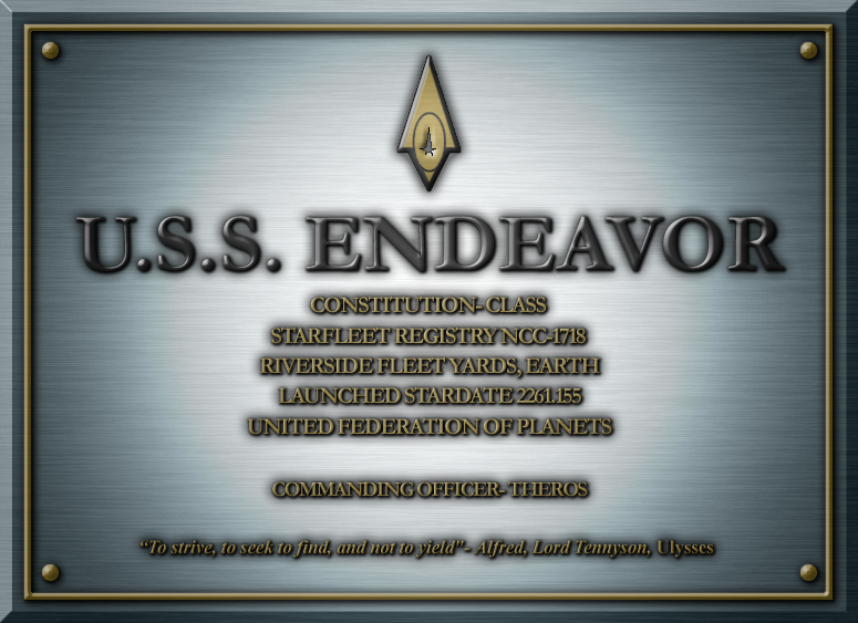 USS ENDEAVOR Dedication Plaque
